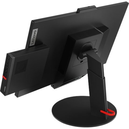 ThinkCentre TIO27 back left view with Tiny PC insert