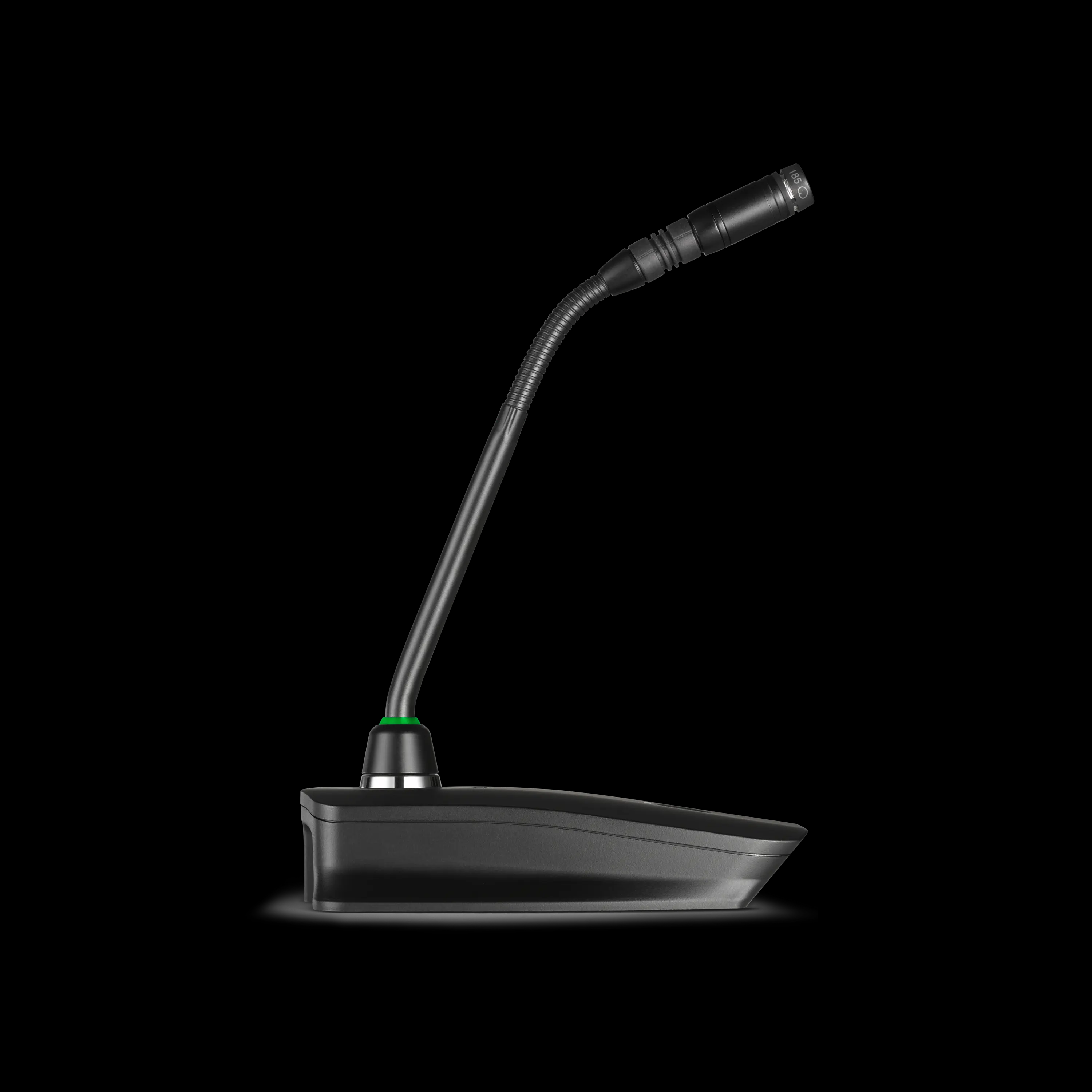 Shure MXW8 Gooseneck Base Transmitter side view